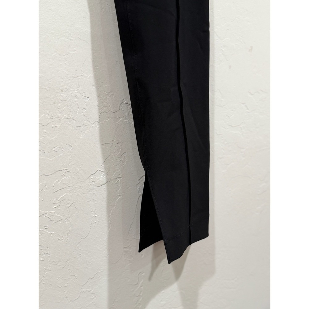 Helmut Lang Black Pintuck Slim Leg Pants Side Slit Ankle Trousers Size Medium - Picture 8 of 10